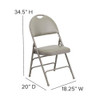 Flash Furniture Gray Vinyl Folding Chair,PK2 2-HA-MC705AV-3-GY-GG