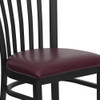 Hercules Restaurant Chair, 17-1-4 in W 18-3-4" L 34-3-4" H  XU-DG6Q4BSCH-BURV-GG