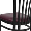 Hercules Restaurant Chair, 17-1-4 in W 18-3-4" L 34-3-4" H  XU-DG6Q4BSCH-BURV-GG