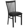 Hercules Restaurant Chair, 17-1-4 in W 18-3-4" L 34-3-4" H  XU-DG6Q4BSCH-BLKV-GG