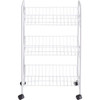 Rubbermaid White 3-Tier Wheeled Storage Cart 2149484