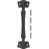 National Hardware 9-13/16 In. Black Rustic Modern Gate Pull N166-027