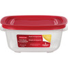 Rubbermaid EasyStore 7.81 C. Clear Square Food Storage Container with Lid 2210149 604151
