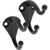 National Hardware Matte Black Coat Hook (2-Pack Bagged) N830-599