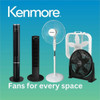 Kenmore 16" Wall Fan - 3 Speed - Oscillating, Adjustable - White - 1 Each KM60050WH SPR-ESMKM60050WH