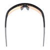 AEGIR-MI, Safety Glasses, Orange Mirror Lens, Matte Black Frame, Half-Frame