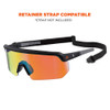 AEGIR-MI, Safety Glasses, Orange Mirror Lens, Matte Black Frame, Half-Frame