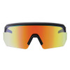 AEGIR-MI, Safety Glasses, Orange Mirror Lens, Matte Black Frame, Half-Frame