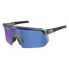 AEGIR-MI, Safety Glasses, Blue Mirror Lens, Clear Smoke Frame, Half-Frame