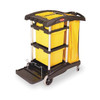 Rubbermaid Commercial Microfiber Janitor Cart,Black,Plstc/Alum FG9T7300BLA