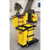 Rubbermaid Commercial Microfiber Janitor Cart,Black,Plstc-Alum FG9T7300BLA