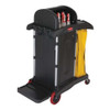 Rubbermaid Commercial Microfiber Janitor Cart,54"H,34 gal Cap. FG9T7500BLA