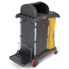Rubbermaid Commercial Microfiber Janitor Cart,54"H,34 gal Cap. FG9T7500BLA