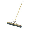 36 in Sweep Face Push Broom, Stiff, Synthetic, Gray