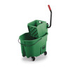 8 3/4 gal WaveBrake Side Press Mop Bucket and Wringer, Green, Polypropylene