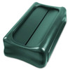 Rubbermaid Commercial Slim Jim Trash Can Lid, Green, Resin 1829400