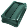 Rubbermaid Commercial Slim Jim Trash Can Lid, Green, Resin 1829400