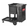 Rubbermaid Commercial Executive Janitorial Cleaning Cart,Black 1861430