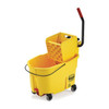11 gal WaveBrake Side Press Mop Bucket and Wringer, Yellow, Polypropylene