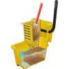 11 gal WaveBrake Side Press Mop Bucket and Wringer, Yellow, Polypropylene  FG618688YEL