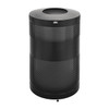 Classics 51 gal Round Outdoor Can, Black, None, Steel, Not Applicable