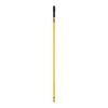 58 in Push-In Dust Mop Handle, Yellow, Aluminum