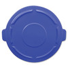 BRUTE(R) 55 gal Trash Can Lid, Flat Blue, Resin, 0 Openings 26 3/4 in W/Dia