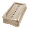 Slim Jim(R) 23 gal Trash Can Lid, Swing Beige, Resin, 1 Openings 11 1/4 in W/Dia