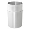 Atrium(R) 35 gal Round Indoor Metal Can, Satin Aluminum, None, Aluminum, Not Applicable