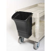 Rubbermaid Commercial 8 gal Square Utility Cart Bin, Black, Plastic, 17 in FG335388BLA
