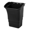 8 gal Square Utility Cart Bin, Black, Plastic, 17 in  FG335388BLA