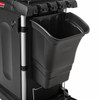 8 gal Square Utility Cart Bin, Black, Plastic, 17 in  FG335388BLA