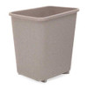 Deskside 3 gal Rectangular Indoor Plastic Can, Beige, None, Plastic, 8 1-4 in  FG295500BEIG