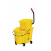 11 gal WaveBrake Down Press Mop Bucket and Wringer, Yellow, Polypropylene  FG757688YEL