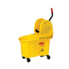 11 gal WaveBrake Down Press Mop Bucket and Wringer, Yellow, Polypropylene  FG757688YEL