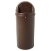 Marshal 15 gal Round Indoor Plastic Can, Brown, None, Plastic, Not Applicable  FG816088BRN
