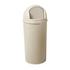Marshal 15 gal Round Indoor Plastic Can, Beige, None, Plastic, Not Applicable