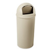 Marshal 15 gal Round Indoor Plastic Can, Beige, None, Plastic, Not Applicable