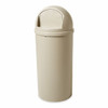 Marshal 15 gal Round Indoor Plastic Can, Beige, None, Plastic, Not Applicable  FG816088BEIG