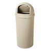 Marshal 15 gal Round Indoor Plastic Can, Beige, None, Plastic, Not Applicable  FG816088BEIG