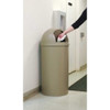 Marshal 25 gal Round Indoor Plastic Can, Beige, None, Plastic, Not Applicable  FG817088BEIG