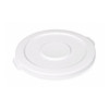 BRUTE(R) 44 gal Trash Can Lid, Flat White, Resin, 0 Openings 24 1/2 in W/Dia