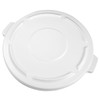 BRUTE(R) 44 gal Trash Can Lid, Flat White, Resin, 0 Openings 24 1-2 in W-Dia  FG264560WHT