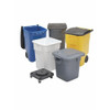 BRUTE(R) 40 gal Trash Can Lid, Flat Gray, Resin, 0 Openings 26 in W-Dia  FG353900GRAY