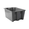 Hang & Stack Storage Bin, Plastic, Gray, 10 in H, 15 1/2 in W, 19 1/2 in L