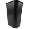Deskside 10 gal Rectangular Indoor Plastic Can, Black, None, Plastic, 11 in  FG295700BLA