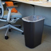 Deskside 10 gal Rectangular Indoor Plastic Can, Black, None, Plastic, 11 in  FG295700BLA