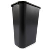 Deskside 10 gal Rectangular Indoor Plastic Can, Black, None, Plastic, 11 in  FG295700BLA
