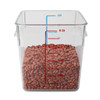 Rubbermaid Commercial Square Storage Container,8 qt,Clear FG630800CLR