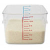 Rubbermaid Commercial Square Storage Container,12 qt,Clear FG631200CLR